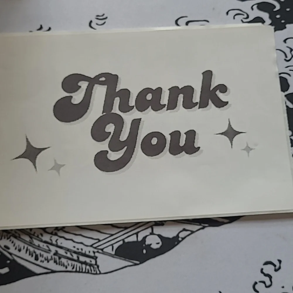 50 4x6 Bold Thank You Notes Labels